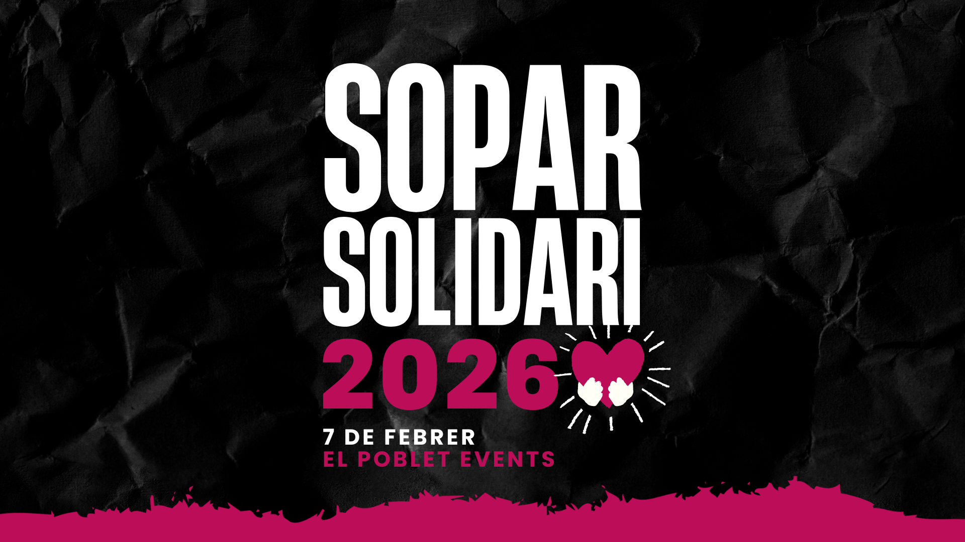Cartel anunciador del Sopar Solidari 2026 de Amunt contra el Càncer